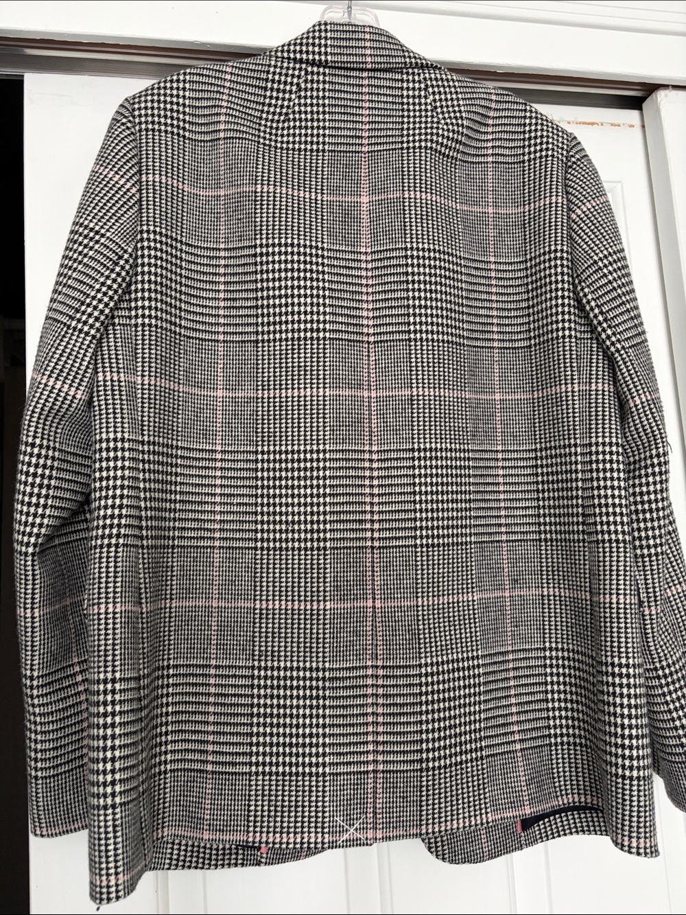 NWT J. Crew Glen Plaid Blazer with Subtle Pink Check - Picture 4 of 4